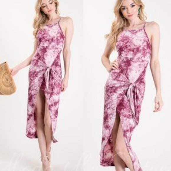 Pinky Rose Tie Dye Dress - Picture 2 of 4